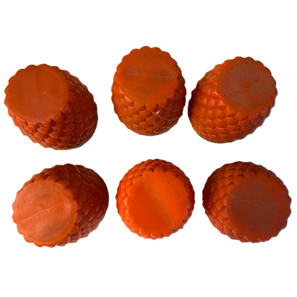 Vintage 1970s Minerware Pineapple Drink Pitcher 6 Cups Plastic Hawaiin Kitschy - Picture 7 of 9